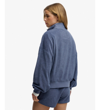 Superdry Sudadera Heritage Terry azul