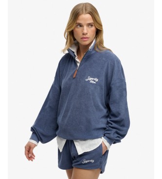 Superdry Sudadera Heritage Terry azul