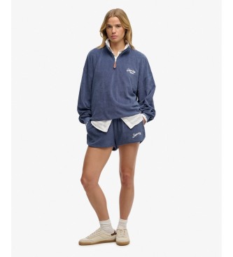 Superdry Sudadera Heritage Terry azul