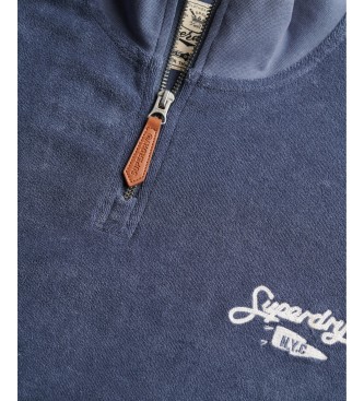 Superdry Sudadera Heritage Terry azul