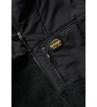 Superdry Fleece sweatshirt met capuchon Expedition Hybrid zwart