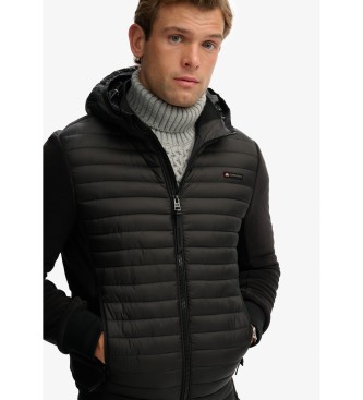 Superdry Hood Storm Fleece Hybrid Jacke schwarz