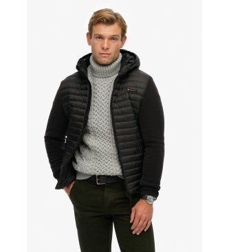 Superdry Hood Storm Fleece Hybrid Jacke schwarz