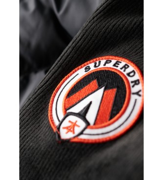 Superdry Storm Fuji Hybrid Bomberjacke mit Kapuze  schwarz