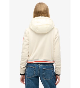 Superdry Storm Fuji Hybrid Hooded Bomber Jacket  blanc