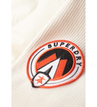 Superdry Storm Fuji hybride bomberjack met capuchon  wit