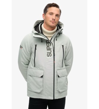 Superdry Windjack met capuchon en borduursel Ultimate SD grijs