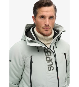 Superdry Windjack met capuchon en borduursel Ultimate SD grijs