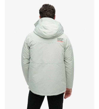 Superdry Vindjakke med htte og broderi Ultimate SD grey