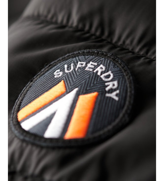 Superdry Pikowana kurtka Fuji z kapturem, czarna