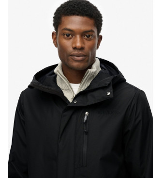 Superdry Tech Fishtail Parka czarny