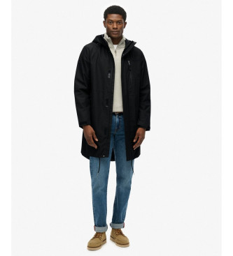 Superdry Tech Fishtail Parka czarny