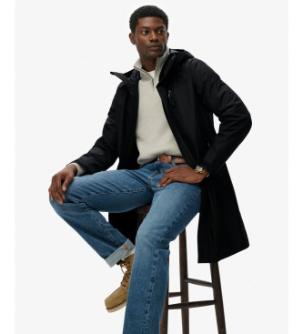 Superdry Tech Fishtail Parka czarny