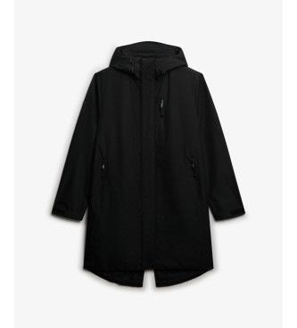Superdry Tech Fishtail Parka czarny