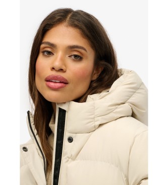 Superdry Casaco com capuz 5 Baffle Sports Puffer bege