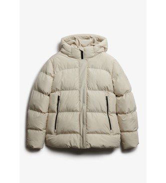 Superdry Casaco com capuz 5 Baffle Sports Puffer bege