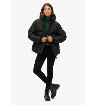 Superdry Abrigo Hooded 5 Baffle Sports negro