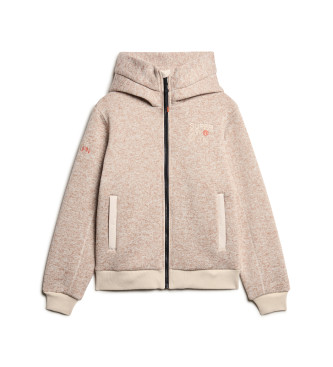 Superdry Veste bombardier en tricot gris 