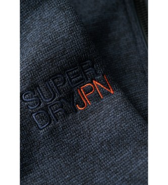 Superdry Casaco de malha azul-marinho