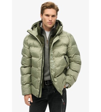 Superdry Chaqueta grfica acolchada con capucha con grfico City verde