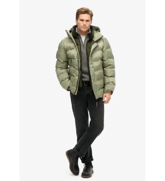 Superdry Chaqueta grfica acolchada con capucha con grfico City verde