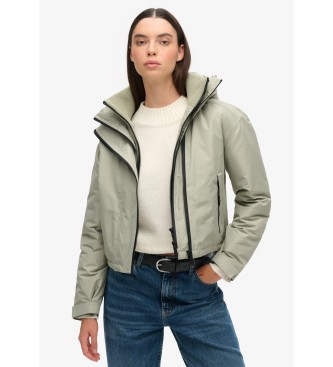 Superdry Windbreaker-jakke med htte og grnt broderi