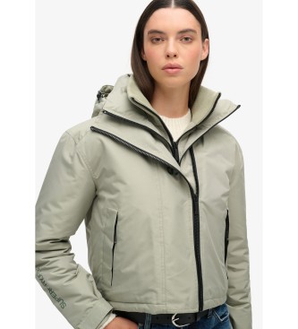 Superdry Windbreaker jacket with hood and green embroidery