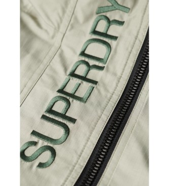 Superdry Windbreaker-jakke med htte og grnt broderi