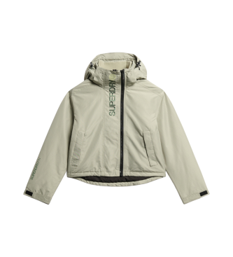 Superdry Windbreakerjacka med huva och grnt broderi