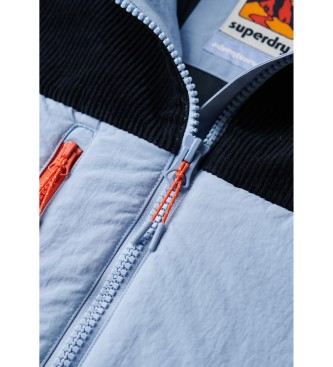 Superdry Borrego jas blauw, gebroken wit