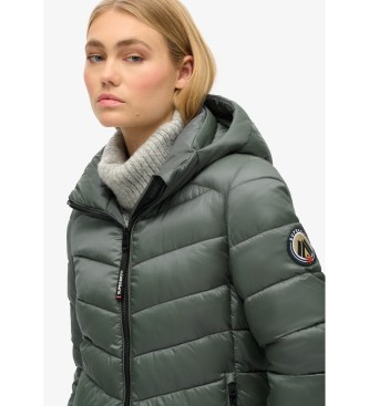 Superdry Gesteppte Kapuzenjacke Fuji Mittelblau