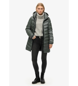 Superdry Gesteppte Kapuzenjacke Fuji Mittelblau