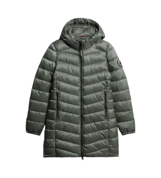 Superdry Quilted hooded jacket Fuji Mid blue