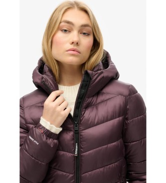 Superdry Prešita jakna s kapuco Fuji Mid  lila