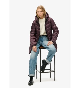 Superdry Quilted jacket with hood Fuji Mid  lilac