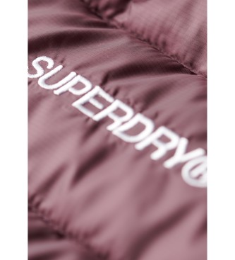 Superdry Pikowana kurtka z kapturem Fuji Mid  liliowy