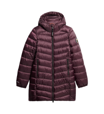 Superdry Pikowana kurtka z kapturem Fuji Mid  liliowy