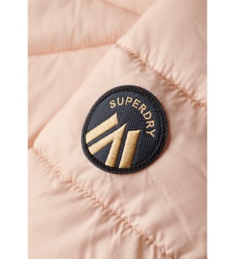 Superdry Fuji beige quilted jacket with hood