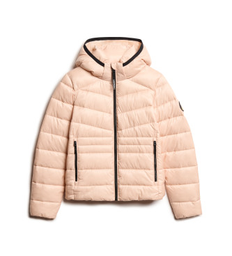 Superdry Fuji beige quilted jacket with hood