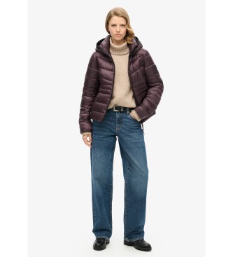 Superdry Chaqueta acolchada con capucha Fuji morado