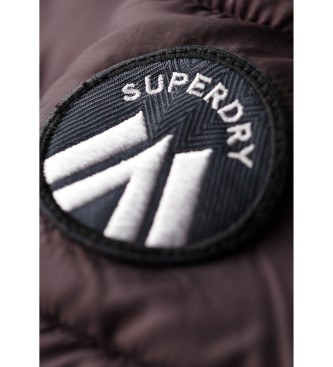 Superdry Quilted hooded jacket Fuji purple