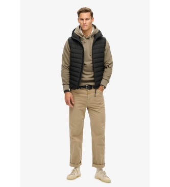 Superdry Gilet imbottito Fuji Sport nero