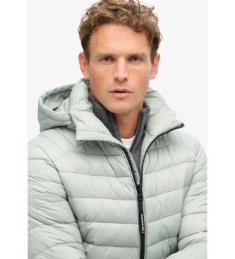 Superdry Fuji Sport hooded quilted jacket grey