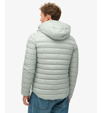 Superdry Fuji Sport hooded quilted jacket grey