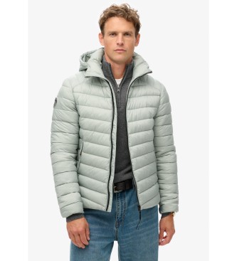 Superdry Fuji Sport hooded quilted jacket grey