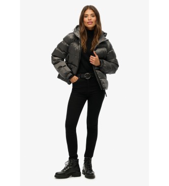 Superdry Veste matelassée sportive avec capuche noire