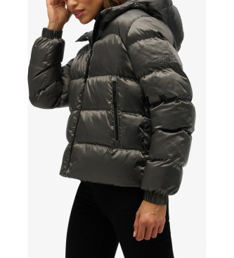 Superdry Veste matelassée sportive avec capuche noire