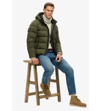 Superdry Veste  capuche matelasse en microfibre Vert sport  