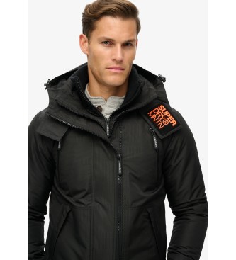 Superdry Kurtka Mtn Windbreaker z kapturem czarna