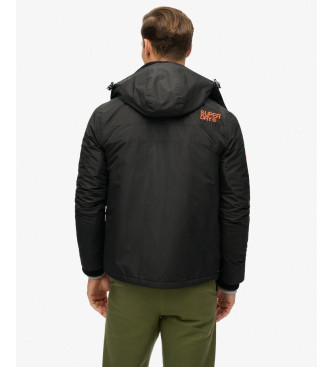 Superdry Mtn Windbreaker-jakke med htte, sort